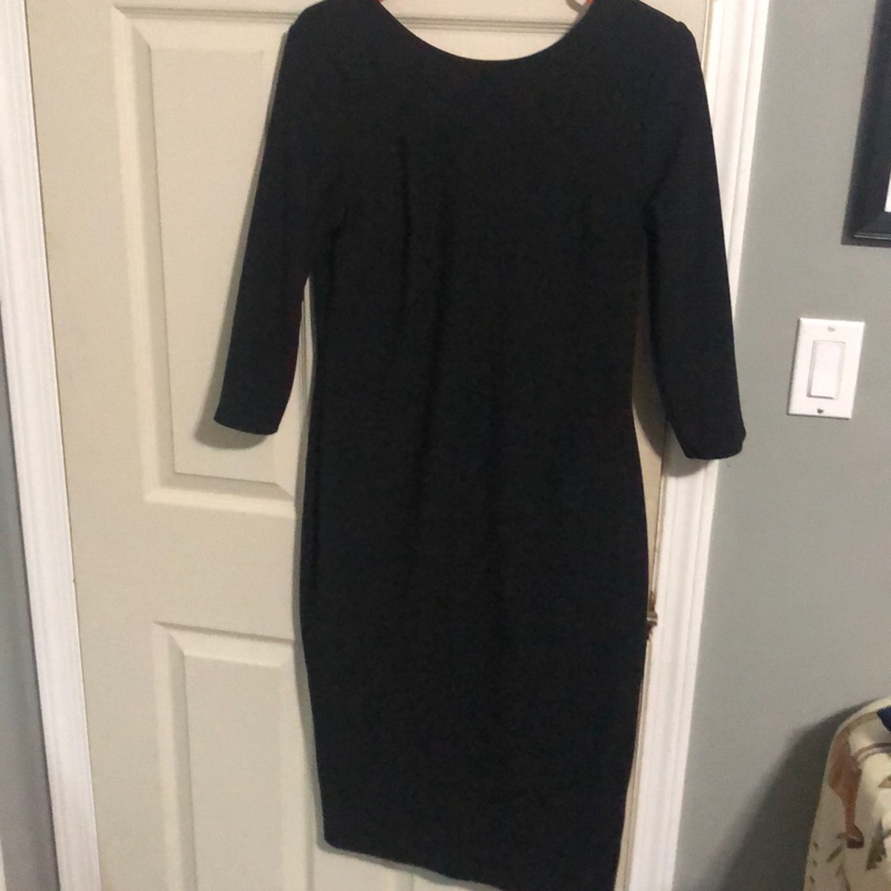 Black Below the Knee Length Dress